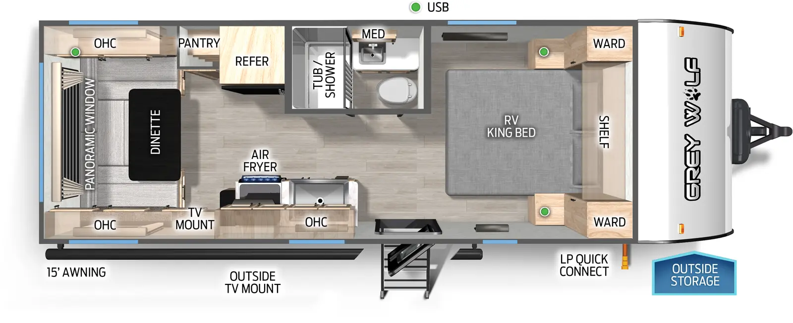 Grey Wolf 20RDSE Floorplan